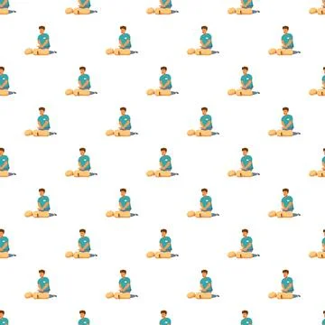 Person performing cpr first aid training pattern Ilustración de archivo