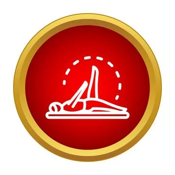 Person performing leg raises exercise on mat icon 스톡 일러스트
