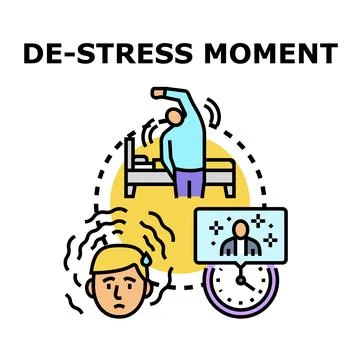 Person performing morning stretching exercise reducing stress Stock Illustration