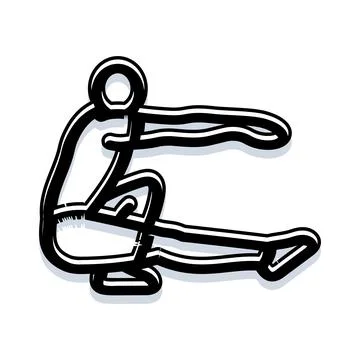 Person performing pistol squat exercise for fitness training Stock Illustration