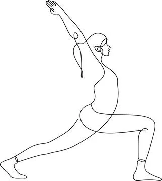 Person performing yoga pose Vector Stock Illustration