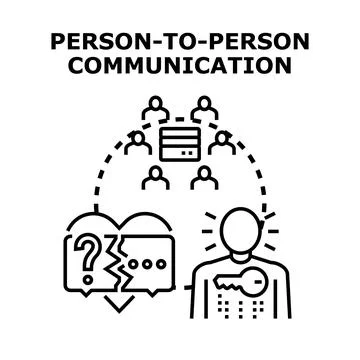 Person to person communication problem solving and understanding イラスト素材