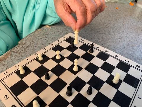 Person Playing Chess Stock Photos