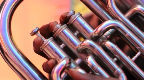 Person playing saxophone Stock Footage 49525855