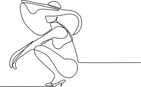 Person playing violin in a dynamic pose Vector Stock-Illustration