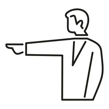 Person pointing finger indicating direction blame accusation Stockillustratie
