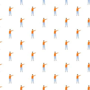 Person pointing pattern showing guidance and direction Illustration