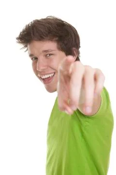 Person pointing Stock Photos