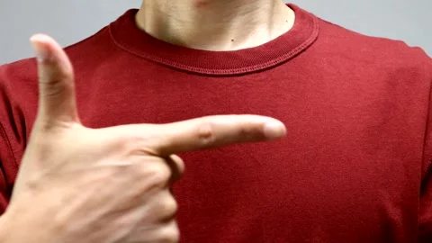 A person pointing to the side Stock Footage 335603349