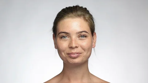 A person posing for the camera Stock Footage 128638047