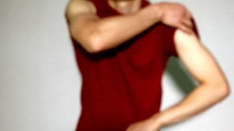 A person posing with their sleeves rolled up Stock Footage 329340972