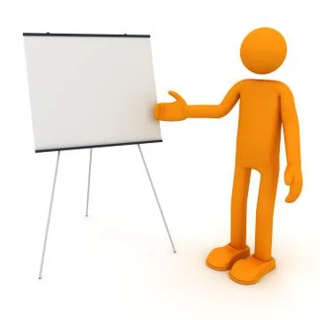 Person with the poster. Stock Illustration