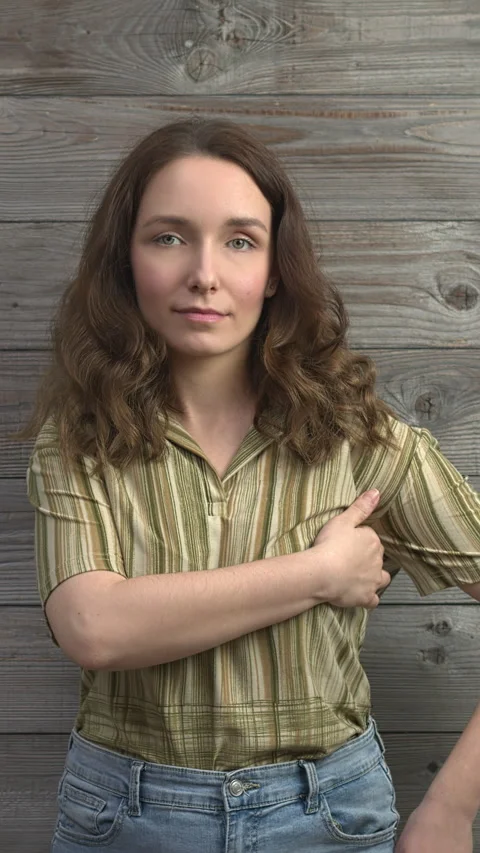 Person practicing EFT, under arm meridian point.  Vertical video. Stock Footage 279267025