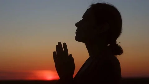 Person praying in nature. Stock-Footage 239603426