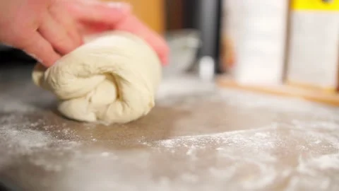 Person preparing dough for baking Stock Footage 174245068