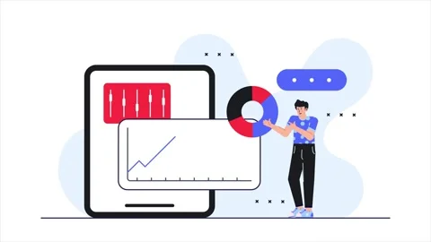 a person presenting data visualizations ... | Stock Video | Pond5