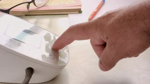 The person presses the button Stock Footage 305298847