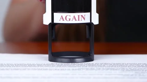 Person processes the documents and puts the mark of the seal. Close up Stock Footage 65742983