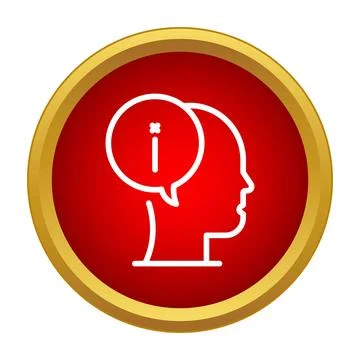 Person profile generating informational speech bubble concept Illustrazione stock