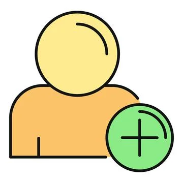 Person profile icon adding new user concept Stock Illustration