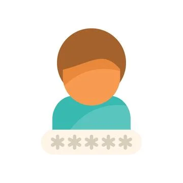 Person protecting their password with encryption system Stock Illustration