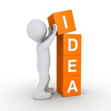 Person providing idea Stock Illustration