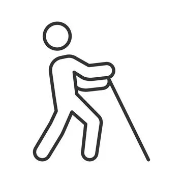 Person pulling an object with a rope, icon in line design. person pulling rope Stock Illustration