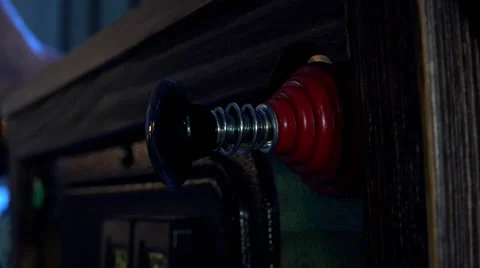 Person pulling pinball plunger to start ball 4k 스톡 동영상 51776750