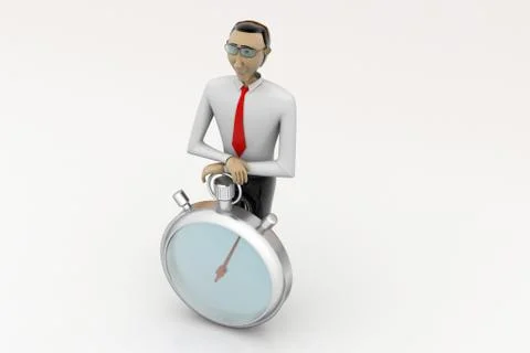 Person push start button on stop watch Illustrazione stock gratuita