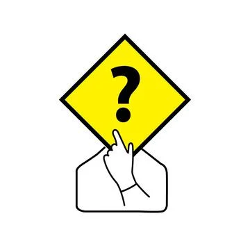 Person with question mark on his face Stock Illustration