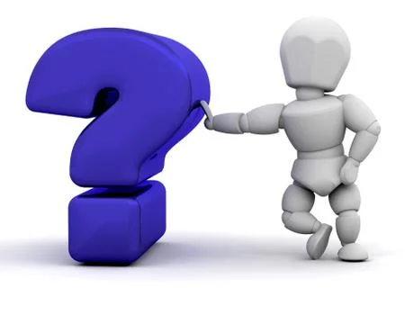 Person with question mark Stock Illustration