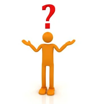 Person with a question mark Stock Illustration