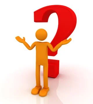 Person with a question mark Stock Illustration