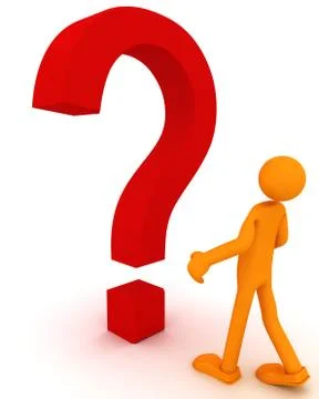 Person with a question mark Stock Illustration