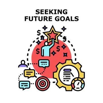 Person reaching for star achieving future business goals イラスト素材