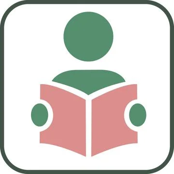 Person reading book education study icon symbol Ilustração Stock