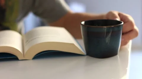 Person reading book. Video stock 61898232
