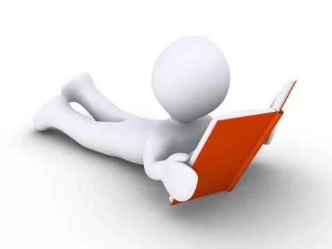 Person reading a book Stock Illustration