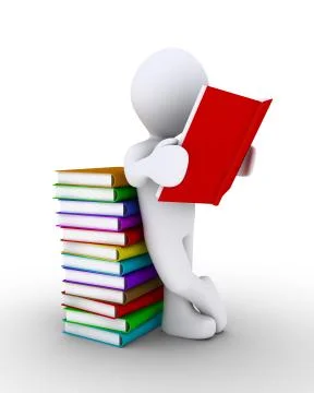 Person reading book Stock Illustration