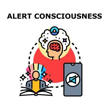Person reading book, improving alert consciousness activity Stock Illustration