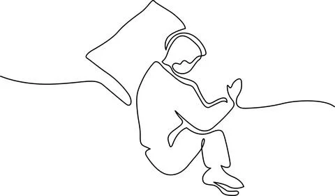 Person reading book Vector Stock Illustration