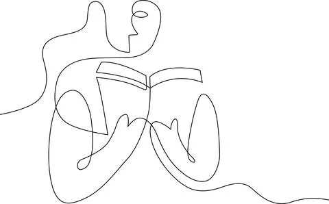 Person reading a book Vector 스톡 일러스트