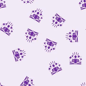Person reading enhanced memory glyph seamless pattern Illustrazione stock