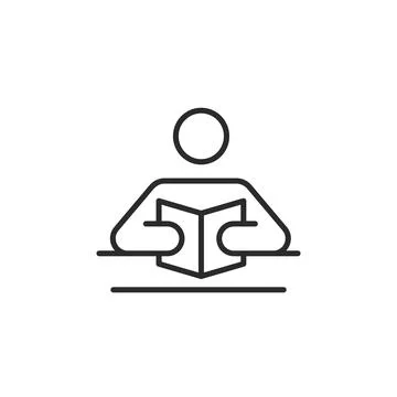 Person Reading Icon Stock Illustration