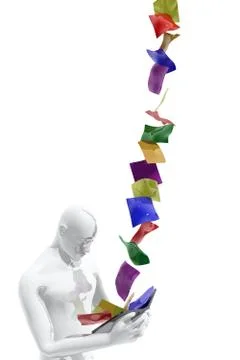 Person reading Illustrazione stock