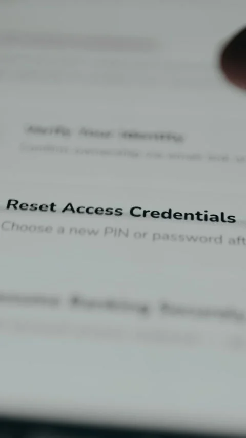 Person reading security measures of 3 steps for a locked account Stock Footage 333387626