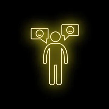 Person receiving customer feedback with happy and unhappy emojis Stock Illustration