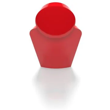 Person in red, 3D rendered Stock Illustration