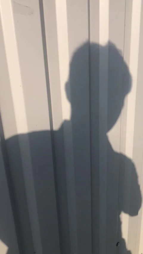 Person reflected in the fence Stock Footage 159762190