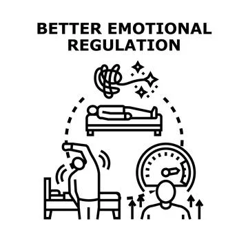 Person regulating emotions and improving psychological well being Stock Illustration